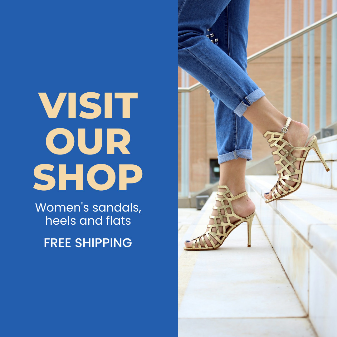 Shop Women Sandals with Free Shipping  1080x1080 template preview