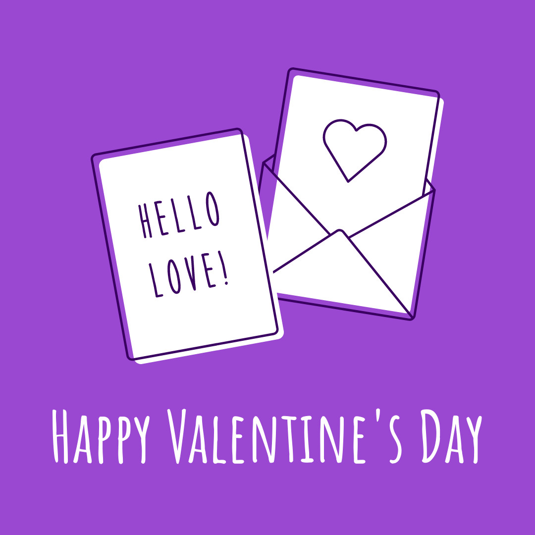 Hello Love Happy Valentine's Day 1080x1080 template