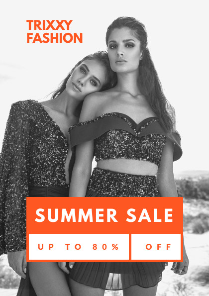 Trixxy Fashion Summer Sale – Flyer Template 420x595 template