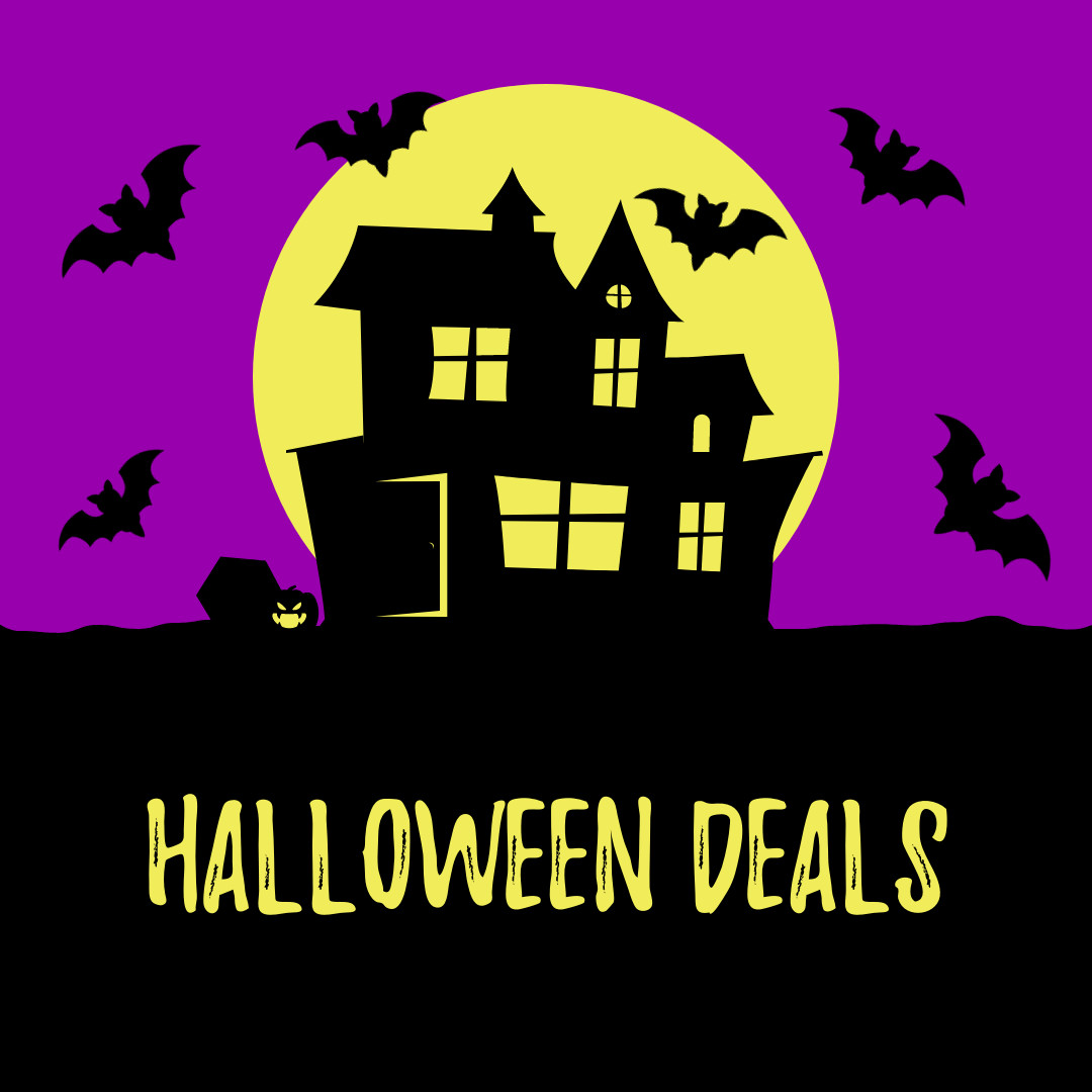 Haunted House Halloween Deals 1080x1080 template