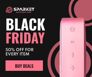 Black Friday Pink Portable Speaker 300x250 template
