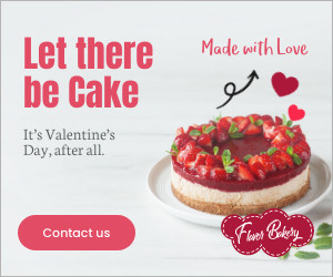 Let There Be Cake on Valentine's Day 300x250 template