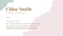 Floral Designer Business Card Template 252x144 template