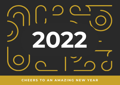 Cheers to an Amazing 2022 New Year Card 420x298 template