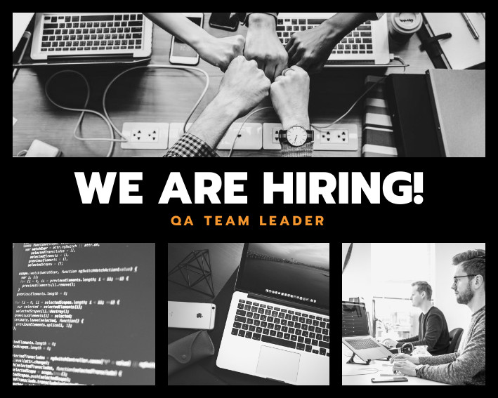 Black and White QA Hiring Photo – Collage Template 709x567 template preview