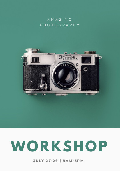 Amazing Photography Workshop – Flyer Template 420x595 template