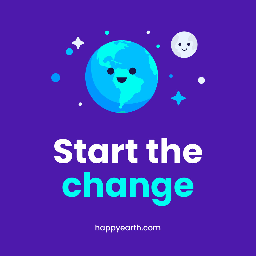 Earth Day Start The Change 1080x1080 template
