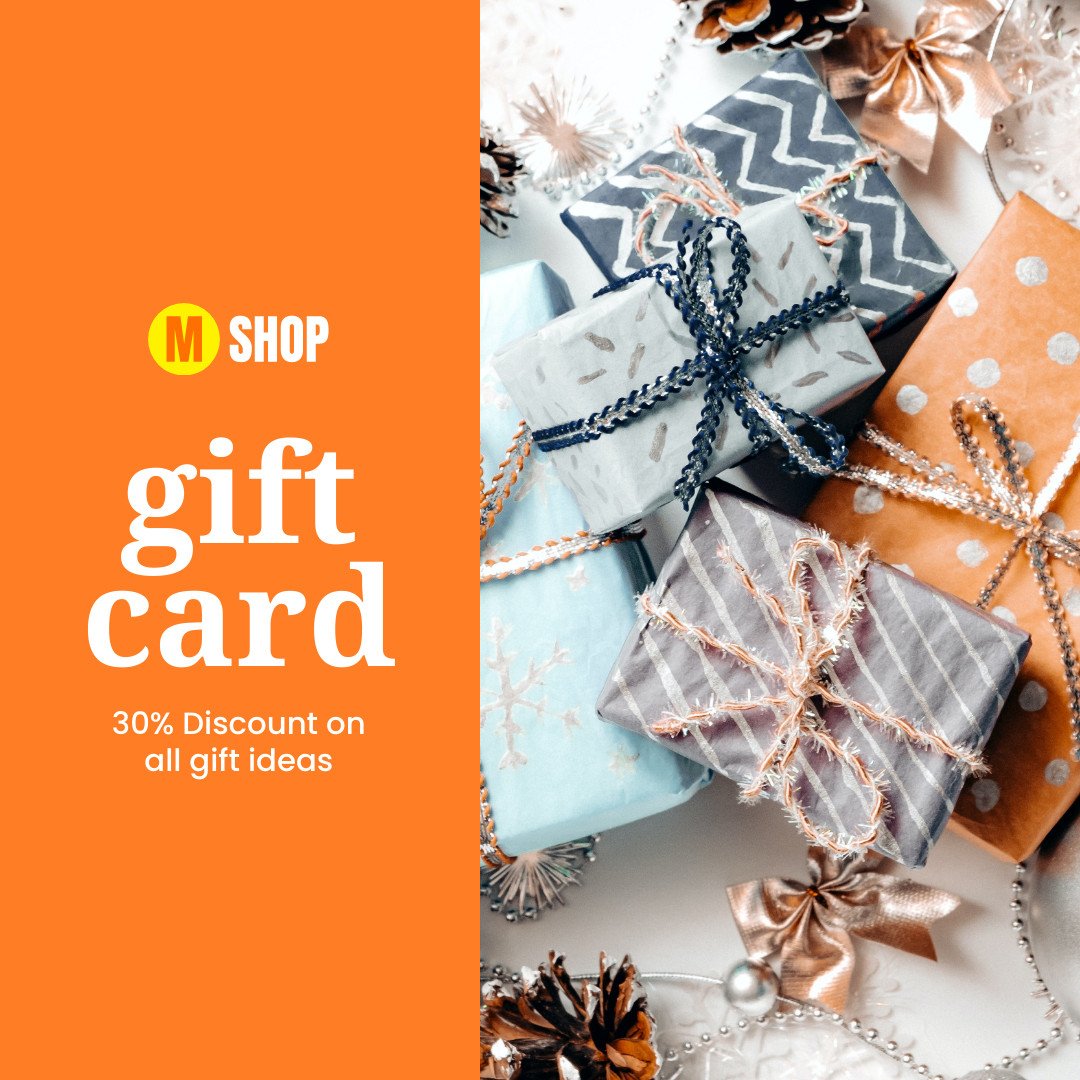 Christmas Gift Card Discount 1080x1080 template