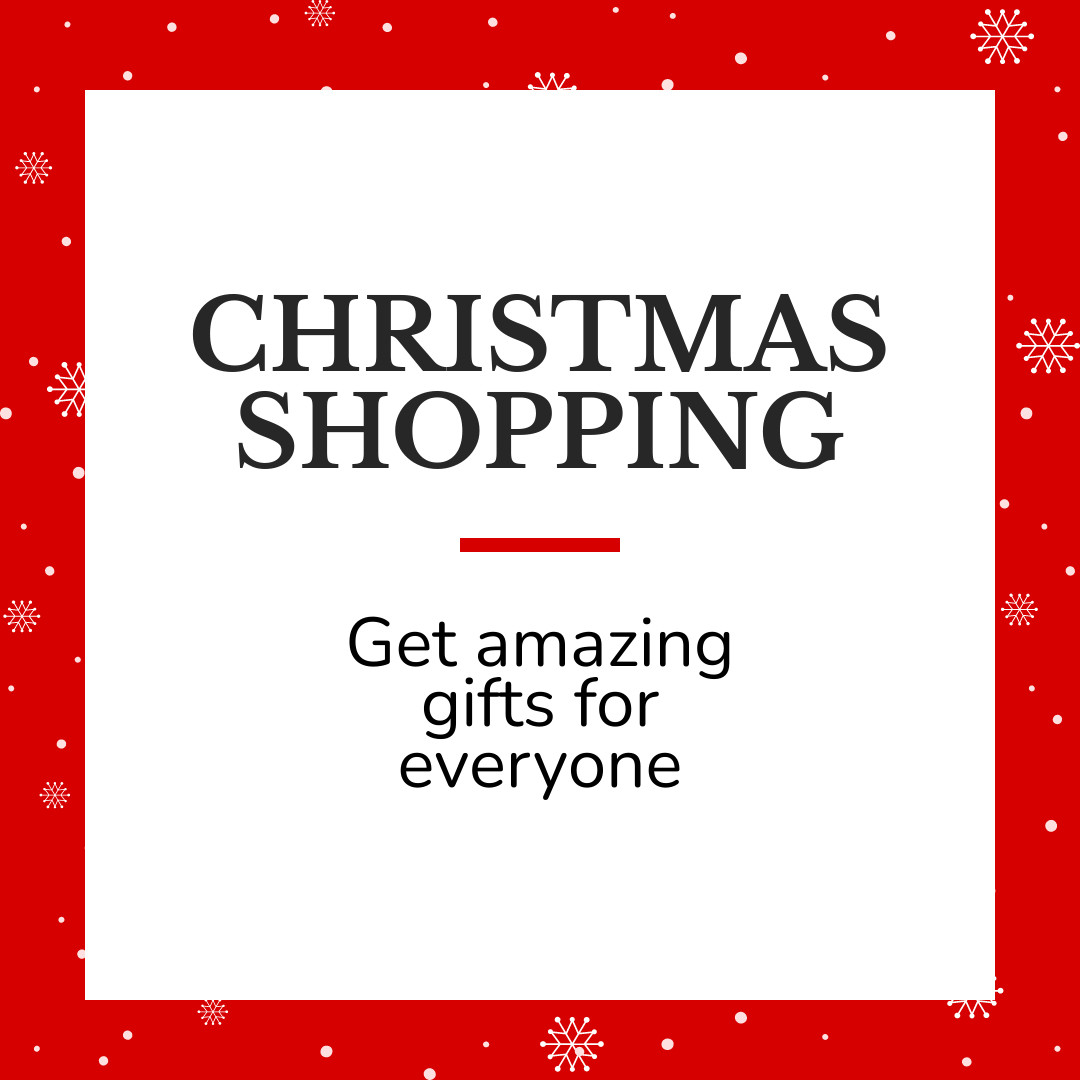Amazing Gifts Christmas Shopping 1080x1080 template