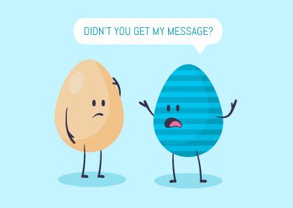 Funny Painted Eggs Problem Easter – Card Template 420x298 template
