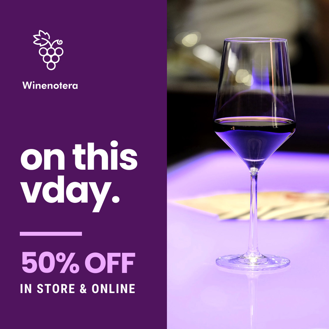 Valentine's Day Purple Wine Offer  1080x1080 template