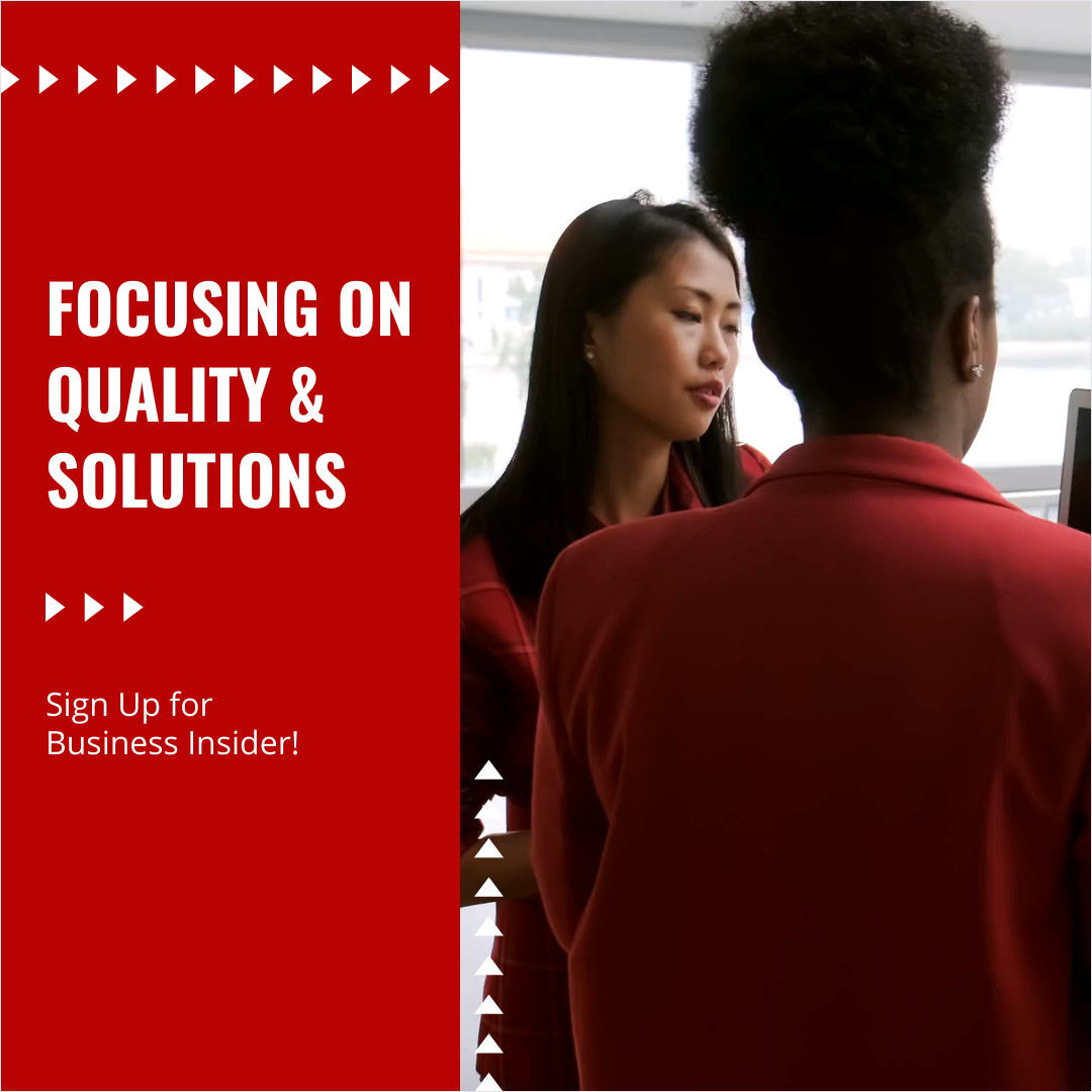 Focusing on Business Quality Video 1080x1080 template