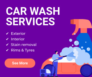 Full Car Wash Service Package 300x250 template