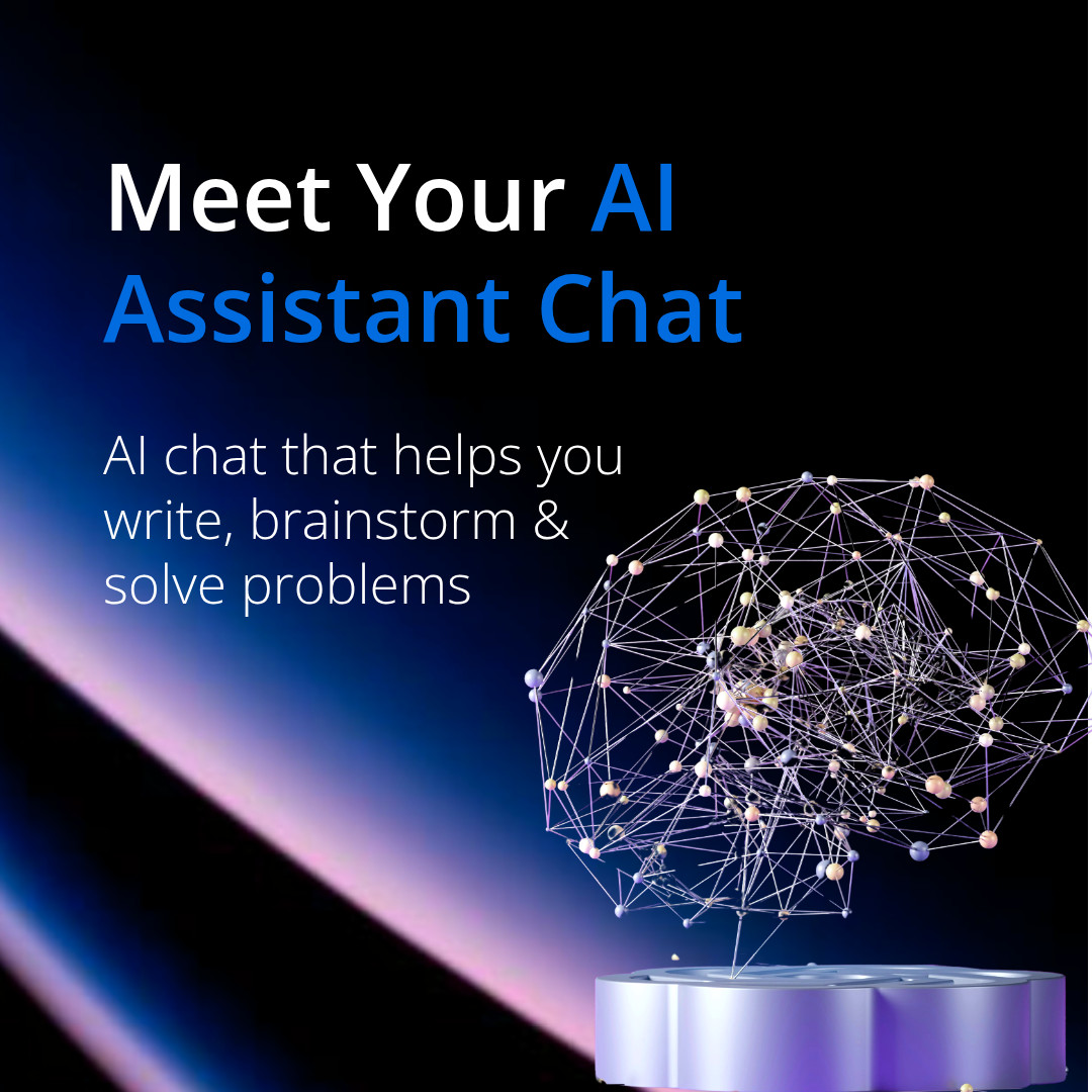 Meet Your AI Assistant Chat 1080x1080 template