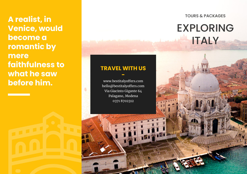Exploring Italy Tours and Packages – Brochure Template 842x595 template