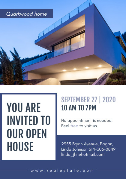 Quarkwood Modern Open House – Flyer Template 420x595 template