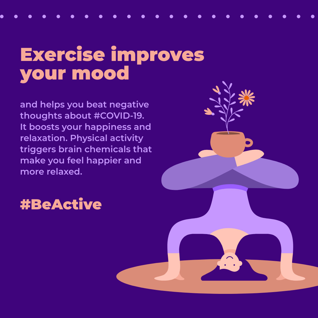 Covid-19 Sport Improves Your Mood 1080x1080 template preview