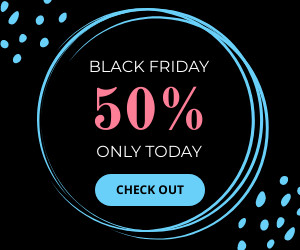 Black Friday 50 Only Today  300x250 template