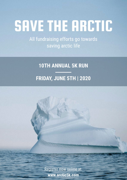 Save the Arctic Earth Day – Flyer Template 420x595 template