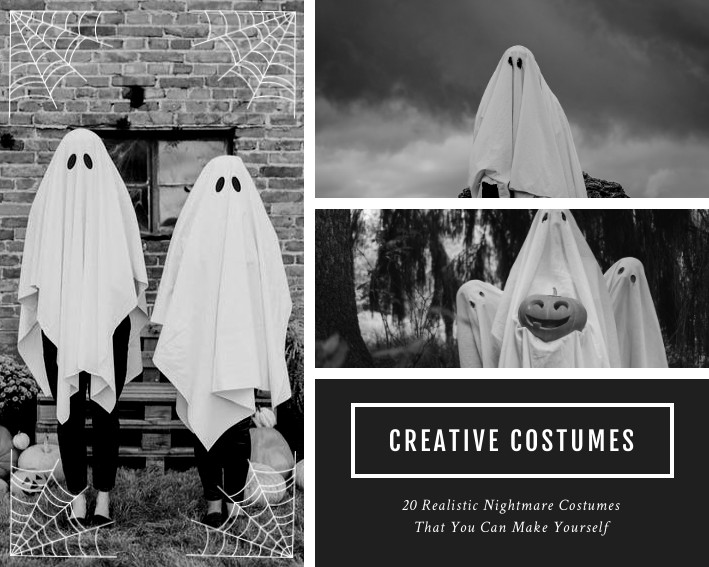 Creative Halloween Costumes Photo Collage 709x567 template