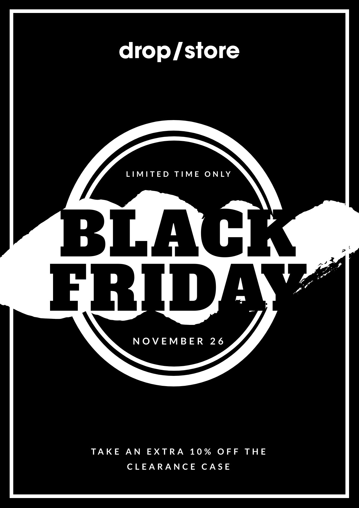 Black Friday Torn Drop Store Poster 1191x1684 template
