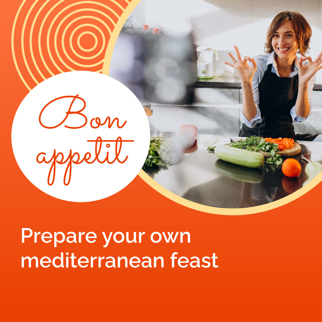 Bon Appetit Online Cooking 1080x1080 template