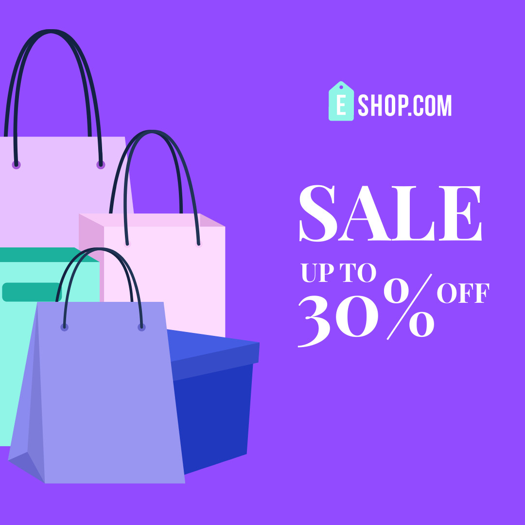 Eshop Sale Shopping Bags  1080x1080 template preview