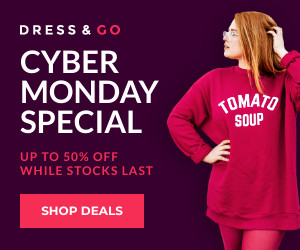 Cyber Monday Special Red Woman 300x250 template