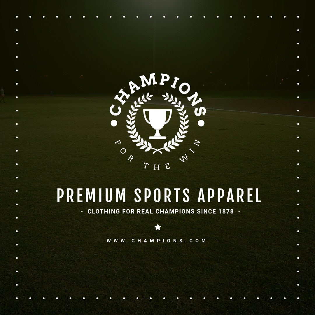 Clothing for champions 1080x1080 template