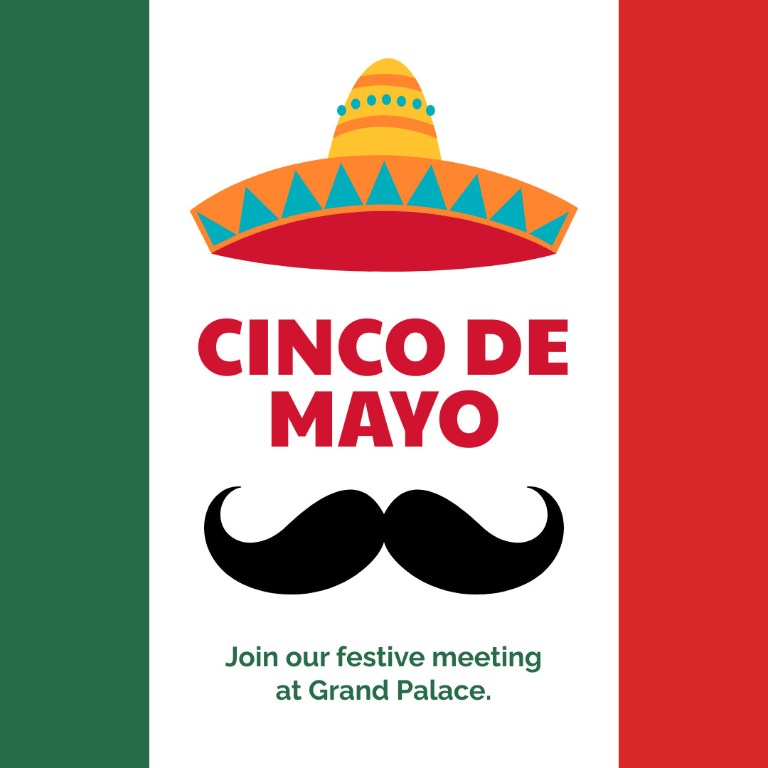 Cinco de Mayo Mexican Festive Meeting 1080x1080 template preview