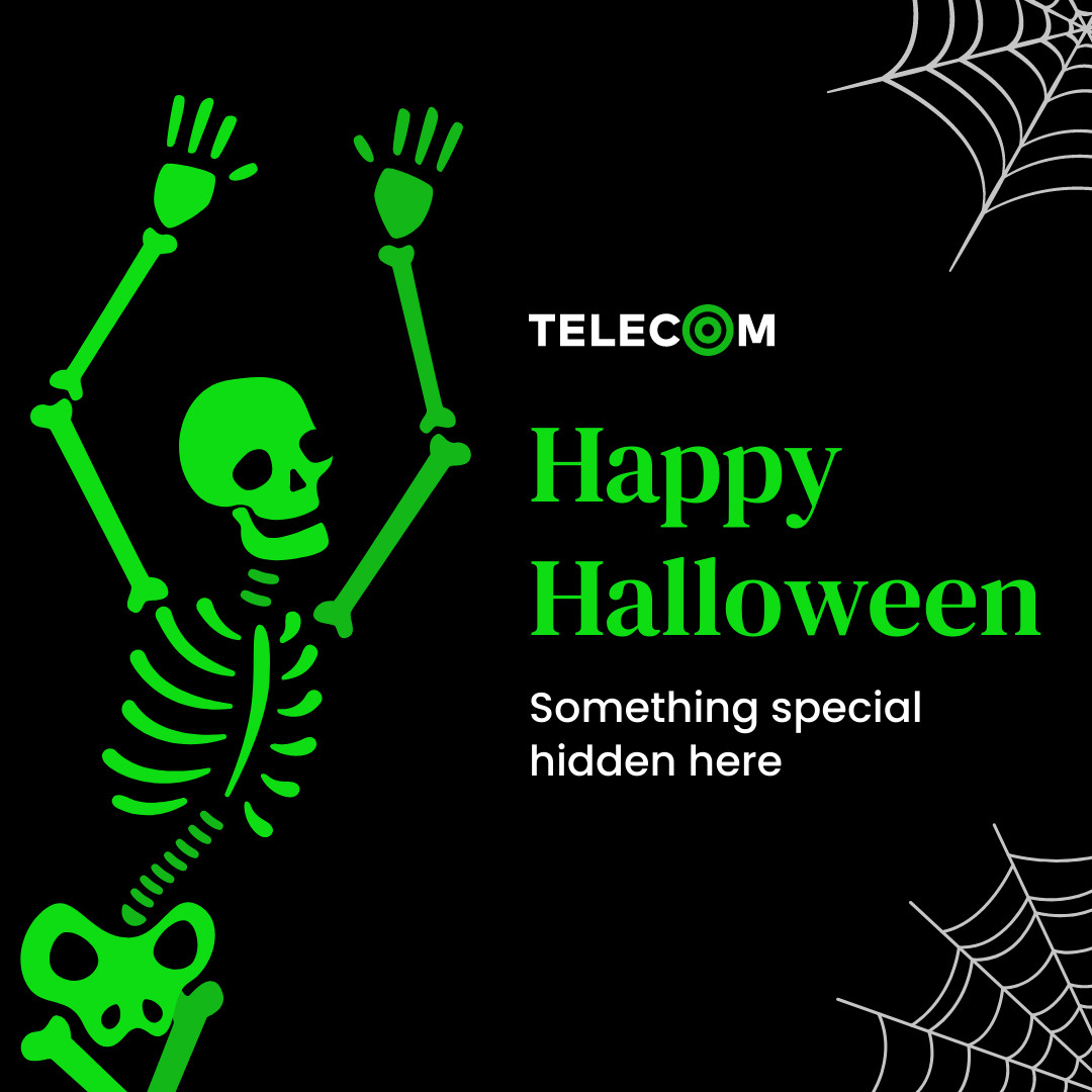 Happy Special Halloween with Green Skeleton 1080x1080 template