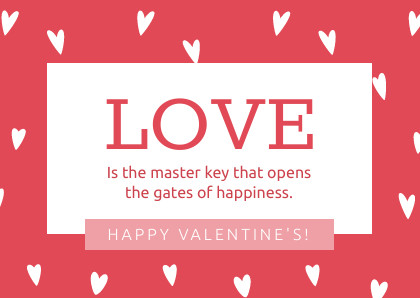 Red Hearts Curtain Valentine's Day 420x298 template