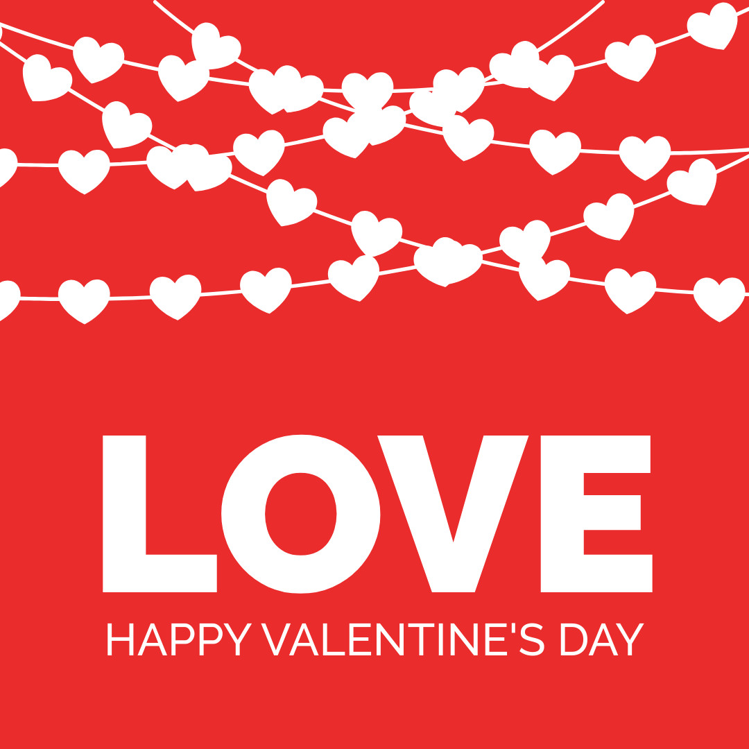 Love Happy Valentine's Day 1080x1080 template
