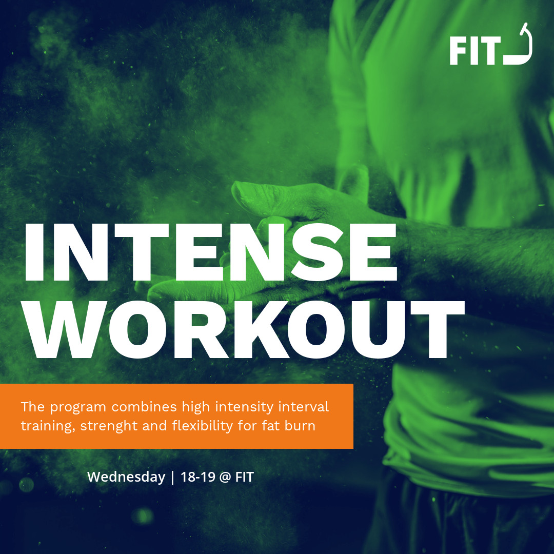 Workout - intense training 1080x1080 template