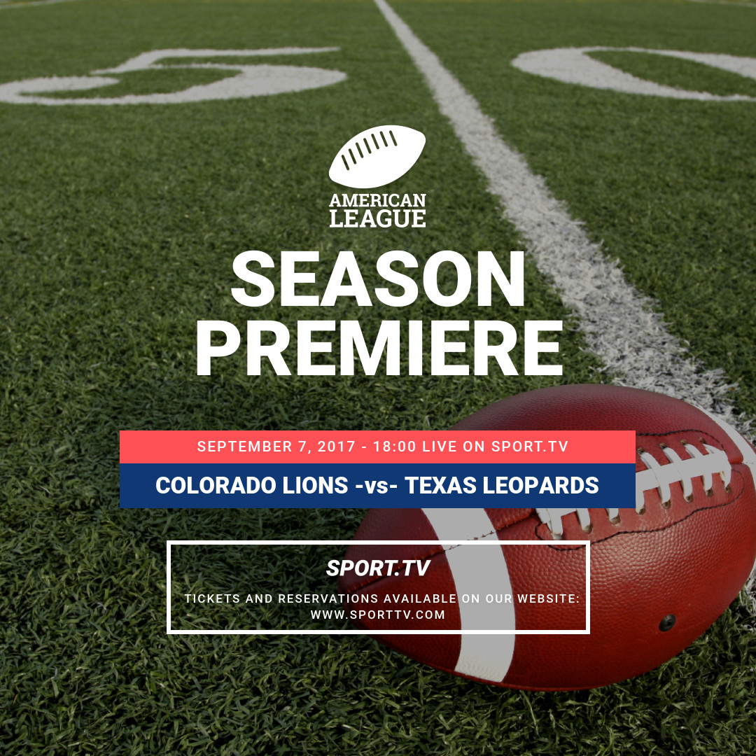 Football season premiere 1080x1080 template