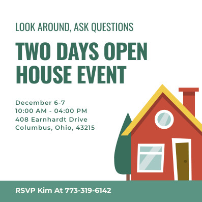 Cute Illustration Open House – Invitation Template 397x397 template
