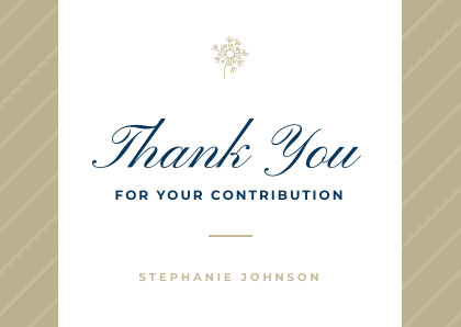 Elegant Gold Contribution – Card Template  420x298 template
