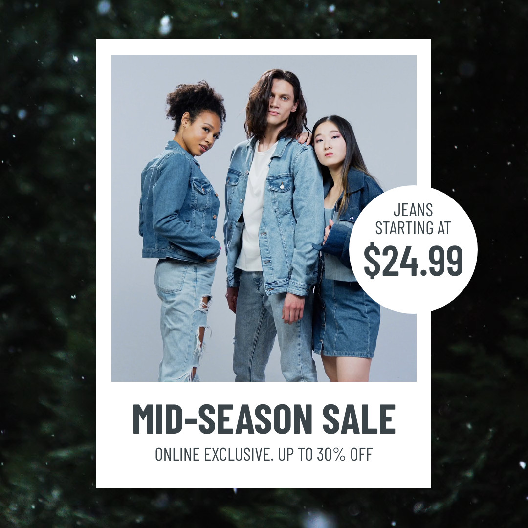 Christmas Mid-Season Jeans Sale Video 1080x1080 template