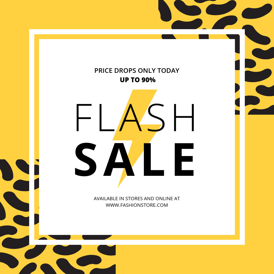 Flash Sale Facebook Post 1080x1080 template preview