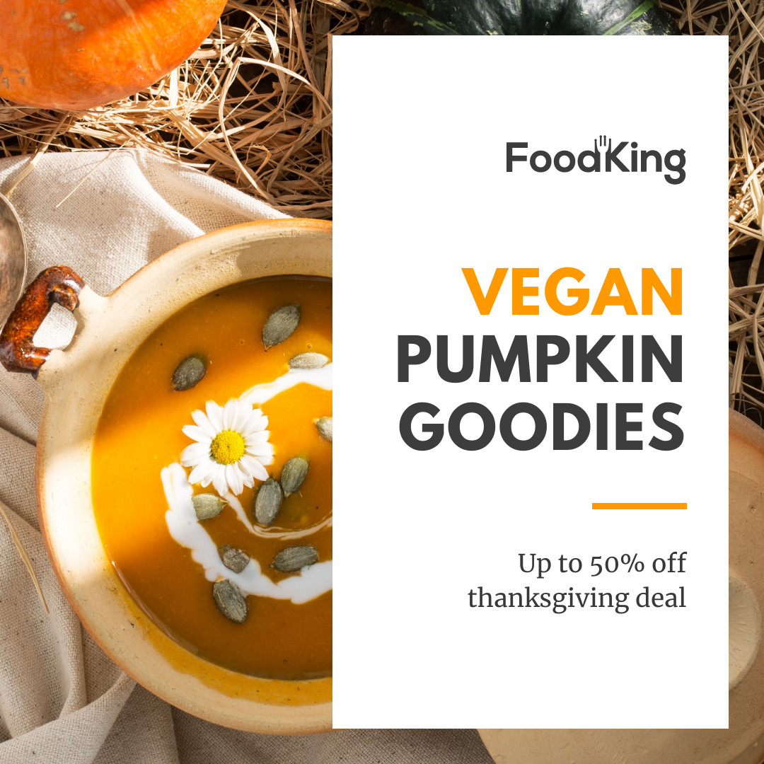 Thanksgiving Vegan Pumpkin Goodies  1080x1080 template preview