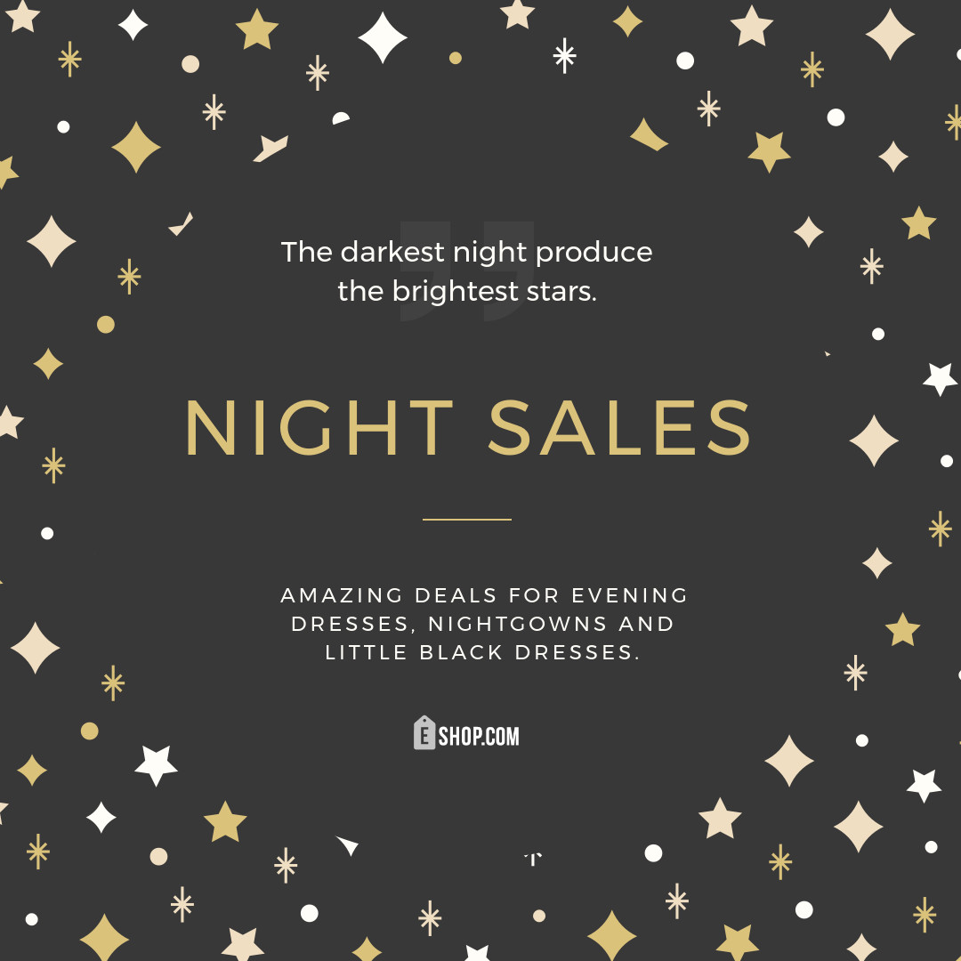 Fashion Night Summer Night Sale Facebook Post Template 1080x1080 template