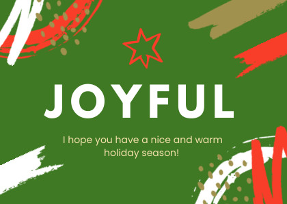 Abstract Joyful Christmas illustration Card 420x298 template
