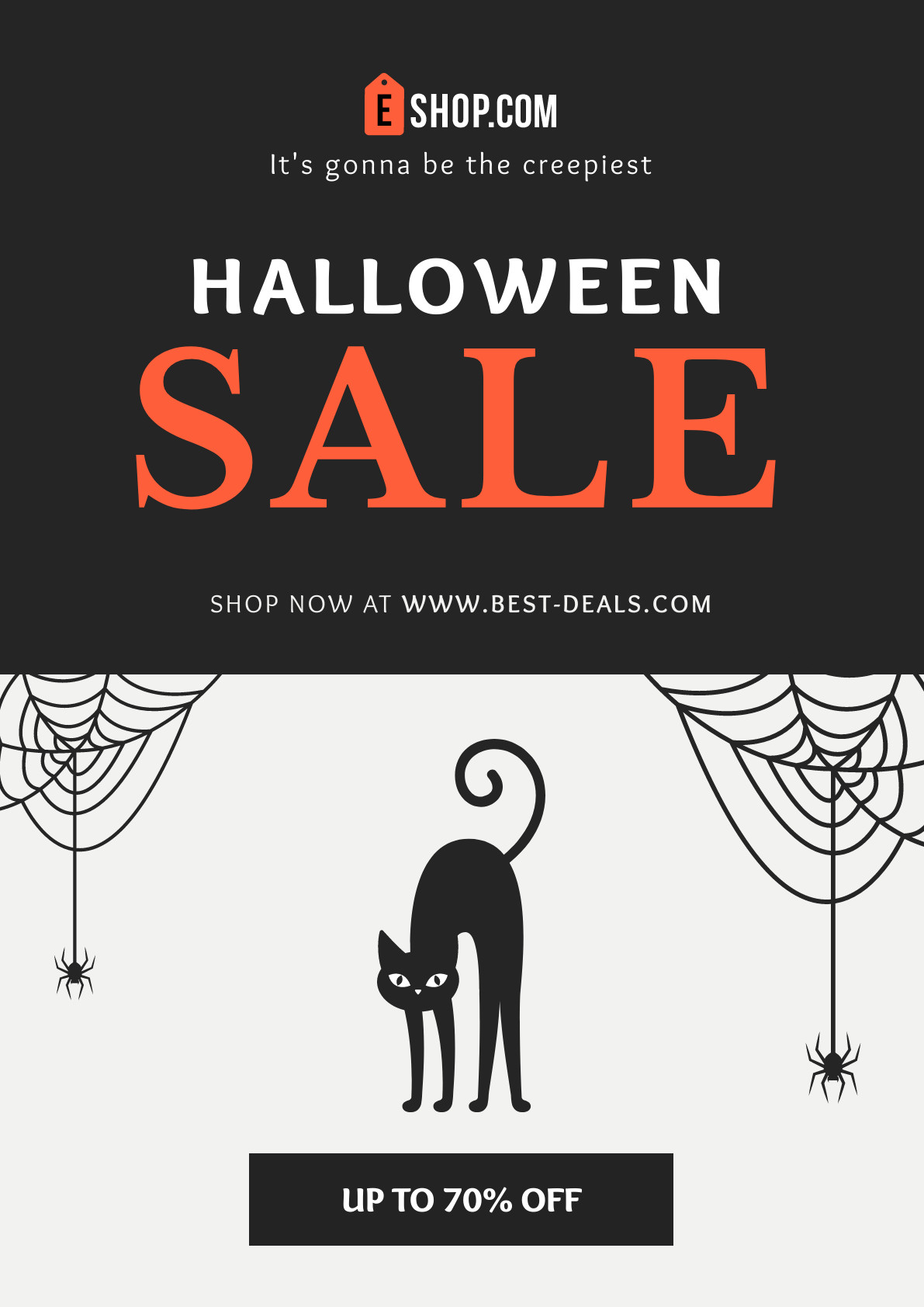 Creepiest Halloween Sale Poster 1191x1684 template