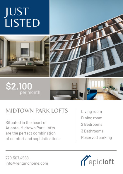 Midtown Park Lofts – Flyer Template 420x595 template preview