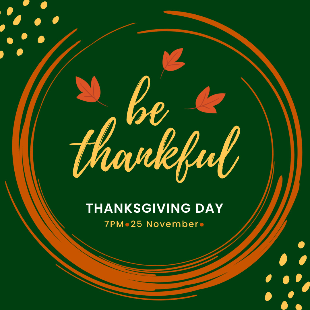 Brush Circle Thanksgiving Day 1080x1080 template preview
