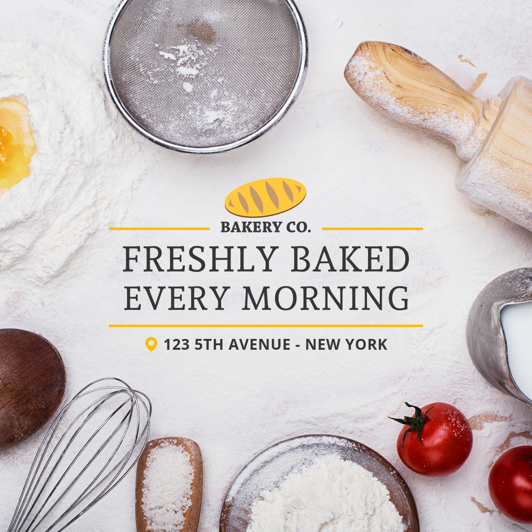 Baked goods 1080x1080 template