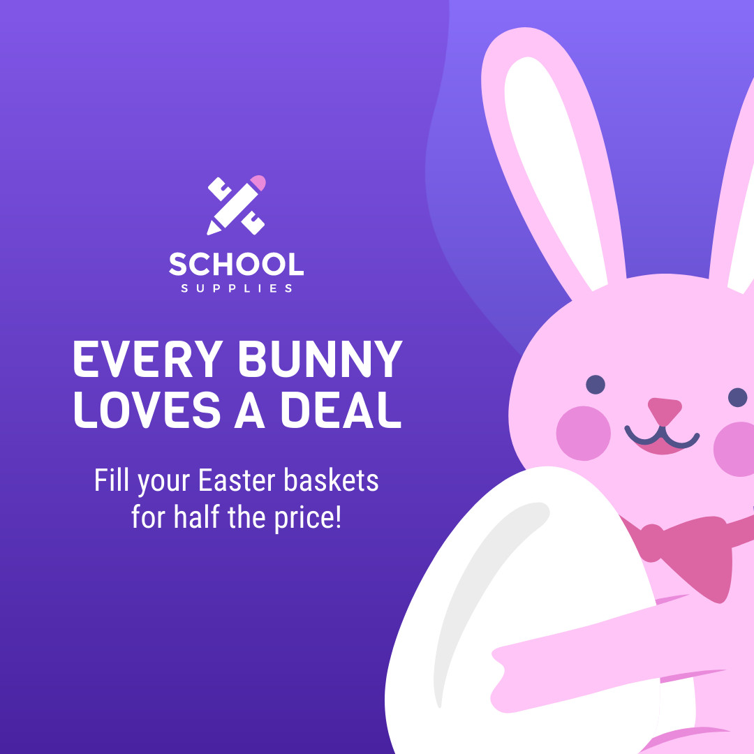 Every Bunny Loves Easter Deal 1080x1080 template