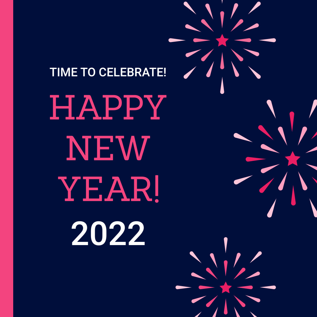 Time to Celebrate New Year with Fireworks  1080x1080 template