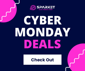 Blue Cyber Monday Pink Deals 300x250 template