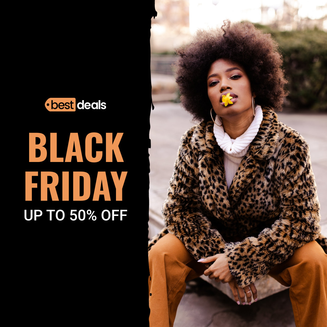Golden Brush Elegant Black Friday  1080x1080 template